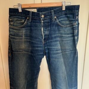 imogene + willie Men's Straight Jeans in Dark Blue